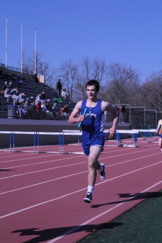 Connor Hafenrichter competes in track event.