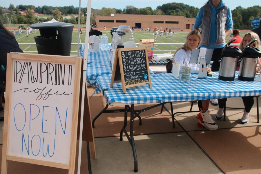 Pawprint Coffee, a company run by WCA entrepreneurship students, advertised at Carnival and sold coffee at their booth.