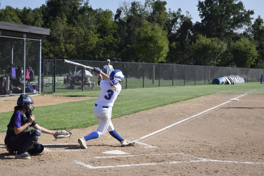 Reese Earleywine at the plate during an early season matchup.