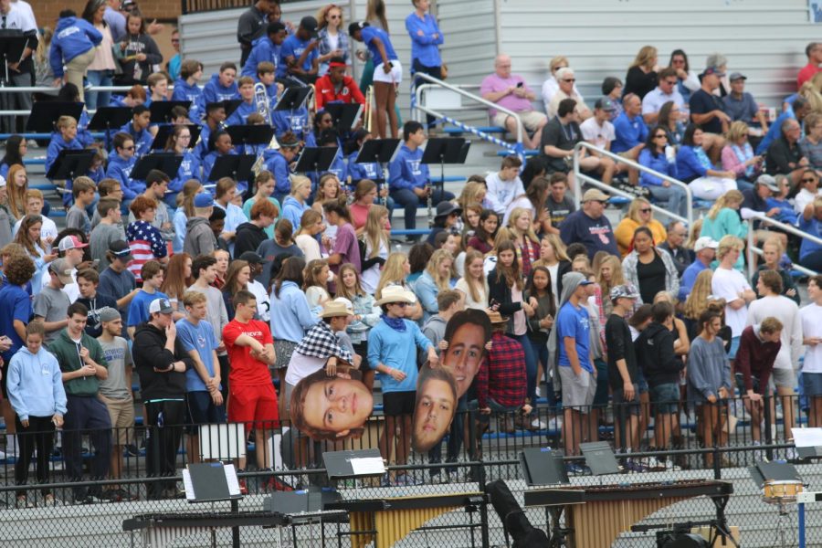 The Blue Crew decked out in western gear for the Wildcats’ first ever Homecoming game.