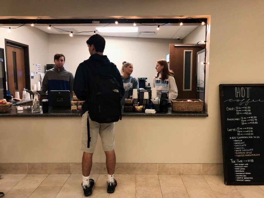 Westminsters coffee shop, Pawprint Coffee, allows students to purchase coffee and smoothies.