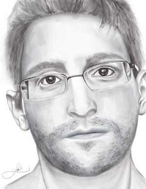 Sketched by Lea Despotis. Edward Snowden from his new book Permanent Record. 