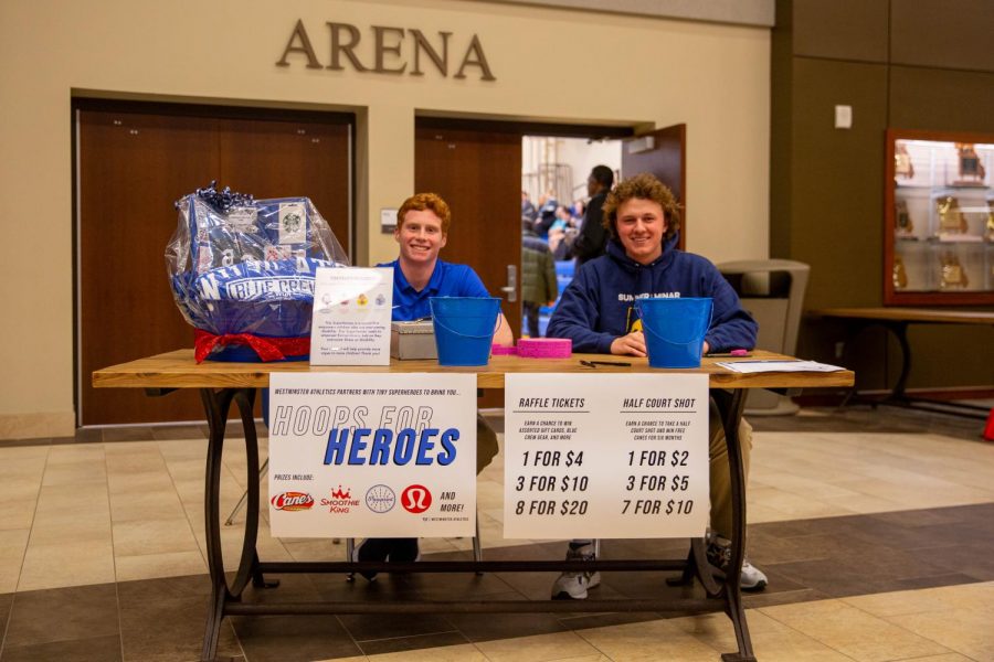 Jake Broyles and I sat in front of the Arena selling tickets to our raffles.