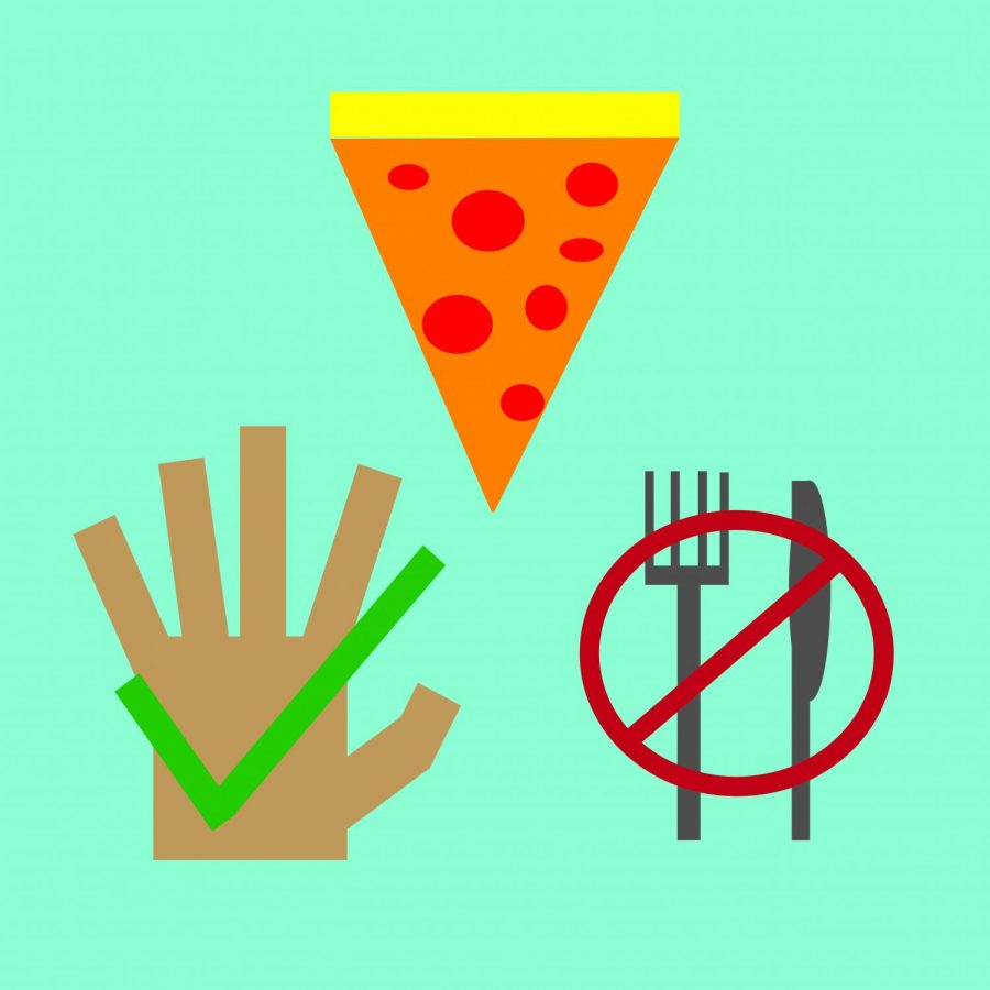 which way is the best way to eat pizza? 