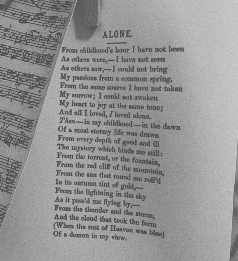 Edgar Allen Poe's "Alone"