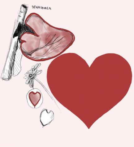 The heart icon could come from early incorrect drawings of the anatomical heart or the silphium plant. 