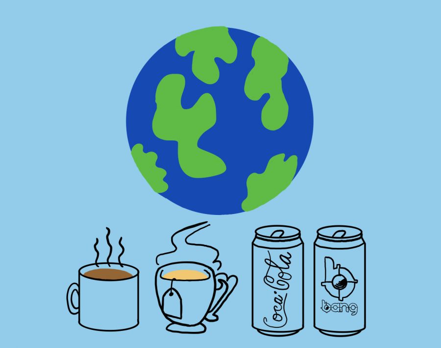 Caffeine and its affects on the world. Image illustrated by Christina English