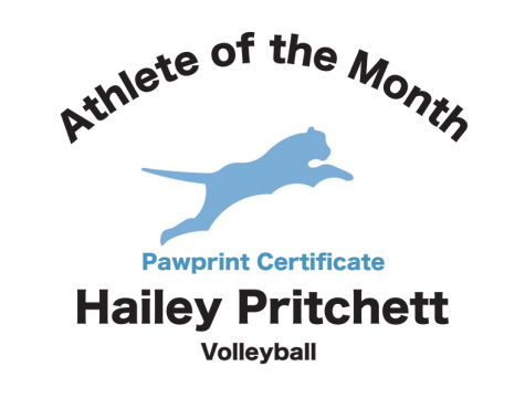 Hailey Pritchett is one of the girls volley ball captions. she seems to understand and show great leadership in all that she does. We are so honored to have her as our first athlete of the month1 