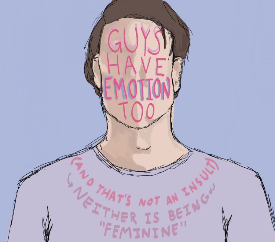 Guys have emotions too, and that’s not an insult- neither is being feminine. 