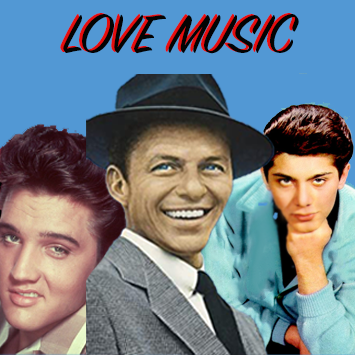 Elvis Presley (left), Frank Sinatra (middle), Paul Anka (right) speaking more into the idea that the old music is better.