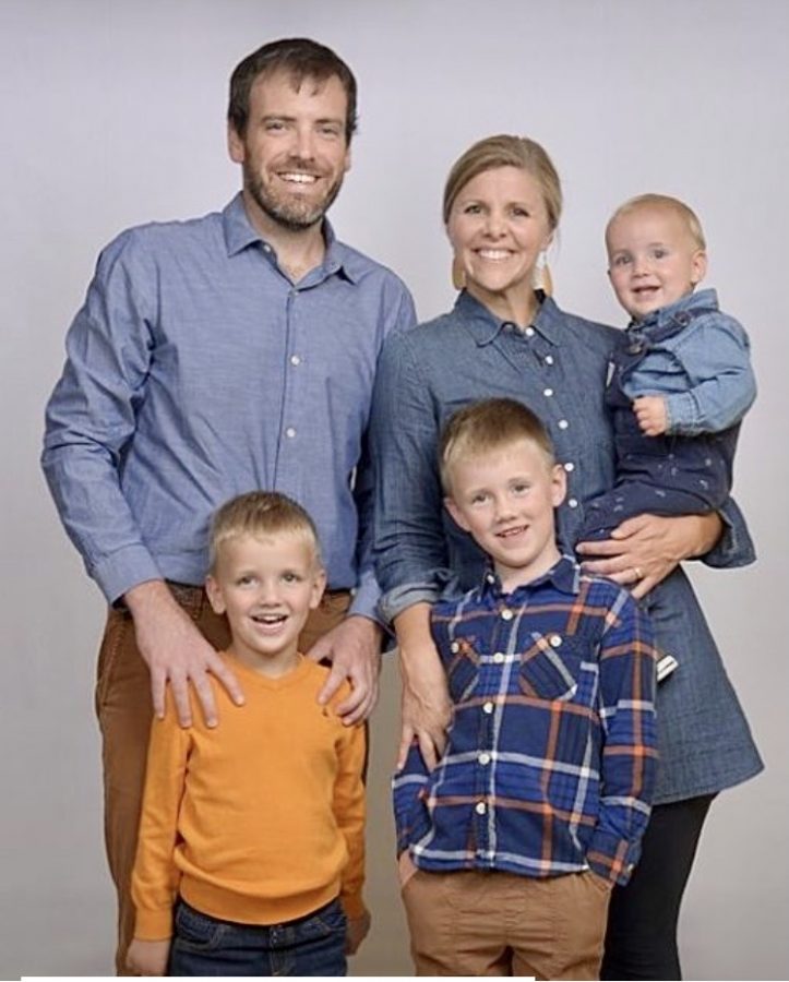 Mrs. Butterfield, her husband, Ben, and their 3 sons (from left to right): Josiah (4), Elias (6), and Samuel (1).