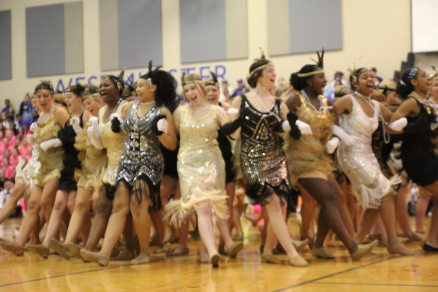 The twelfth grade lip sync, there theme was the roaring 20s! 