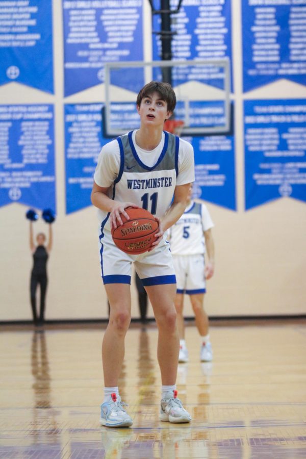 JD Robertson shooting a free throw