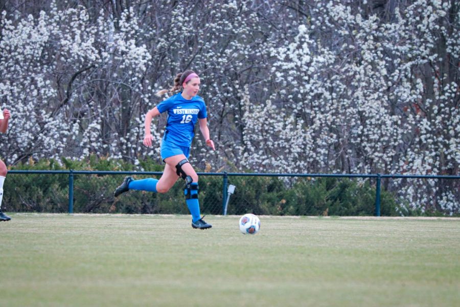 Senior Ashlyn Lane on the field for the first time since injury