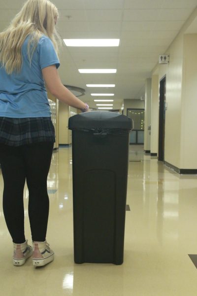 The trash cans have been on everyones mind as they move out of the classroom.