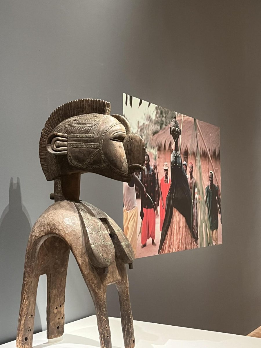 An African artifact sits on display in the Chicago Institute of Art