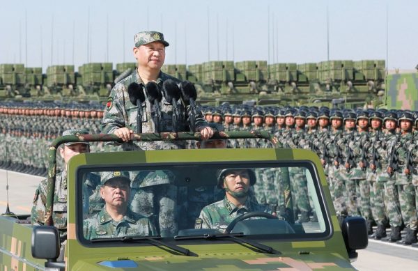 Xi Jinping surveying the ranks of the PLA