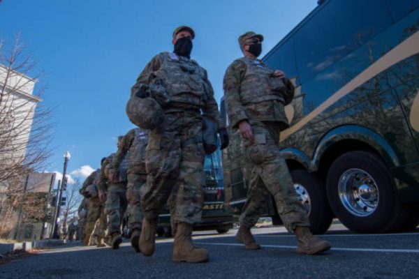 Armed National Guardsmen on Security Detail at the U.S. Capitol