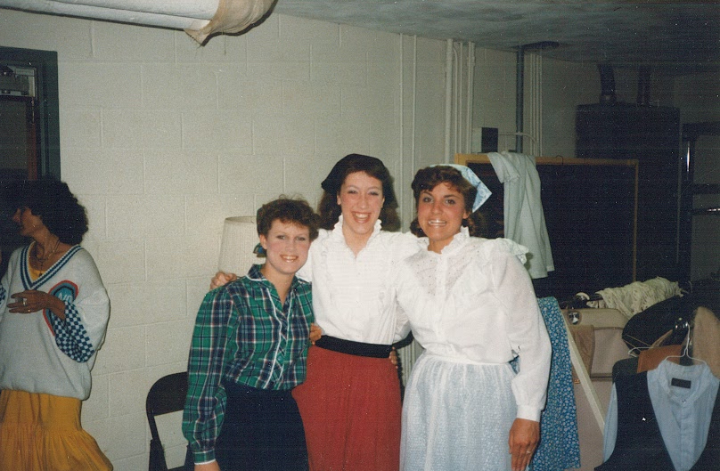 Students in WCA’s 1994 cast of Fiddler on the Roof pose backstage