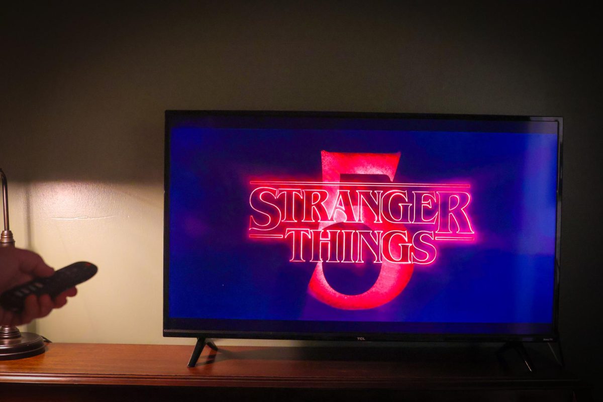Student presses play on season five of the popular TV show, Stranger Things