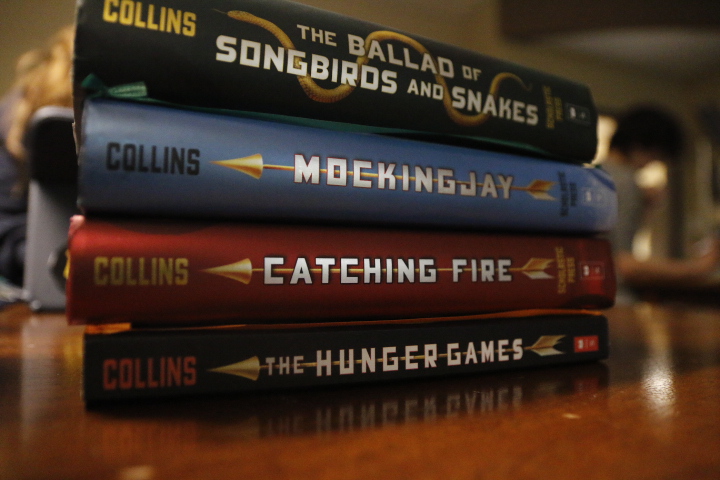 An image of the Hunger Games series in chronological order.